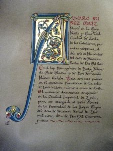 Partida de nacimiento con capitular