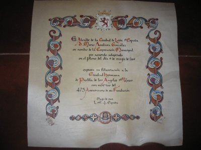 Diploma oficial conmemorativo