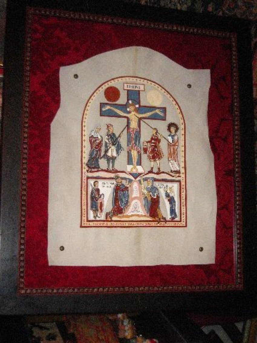 Crucifixión con figuras orantes de Fernando I y doña Sancha